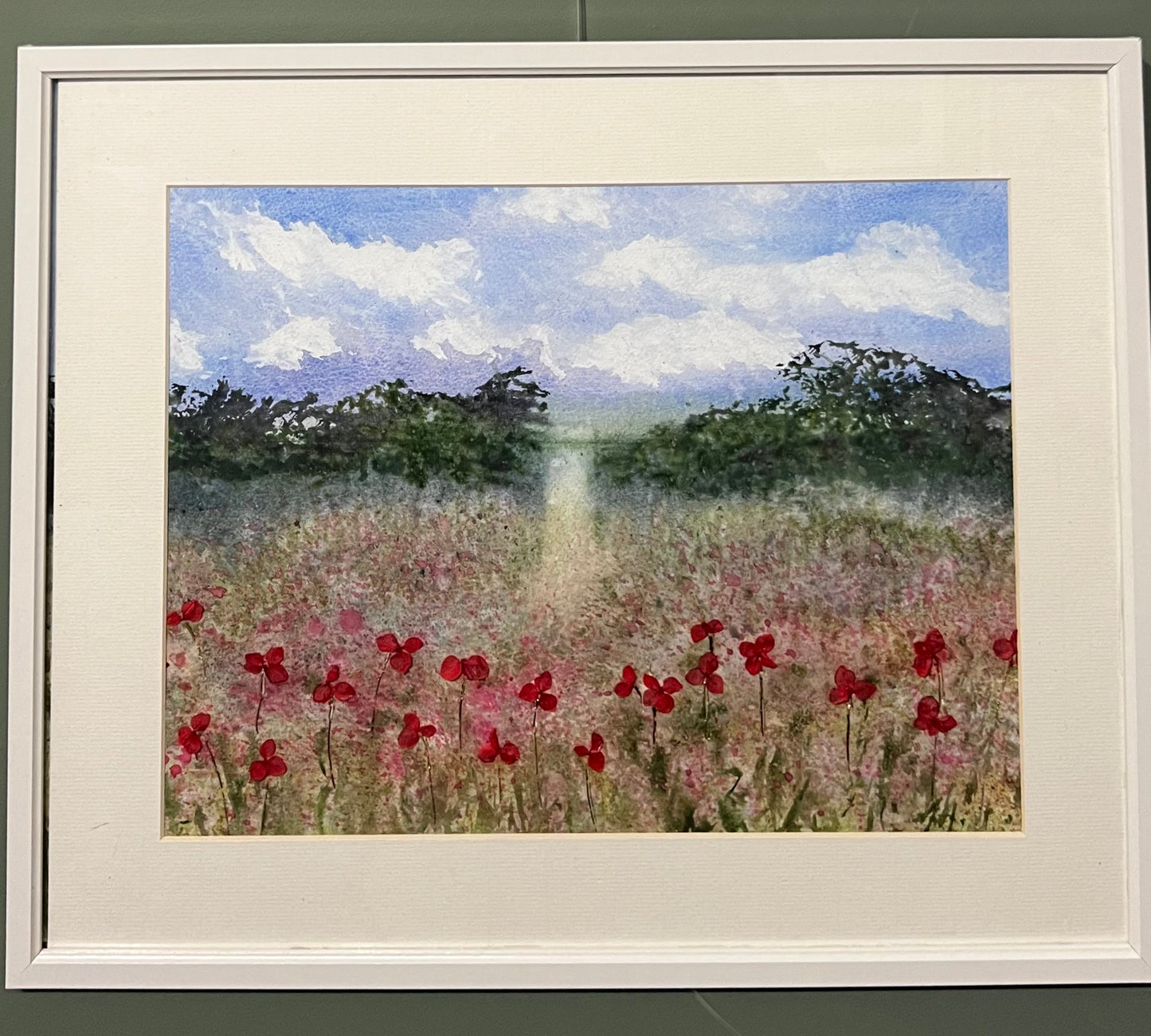 Fiery Blooms (sold framed)