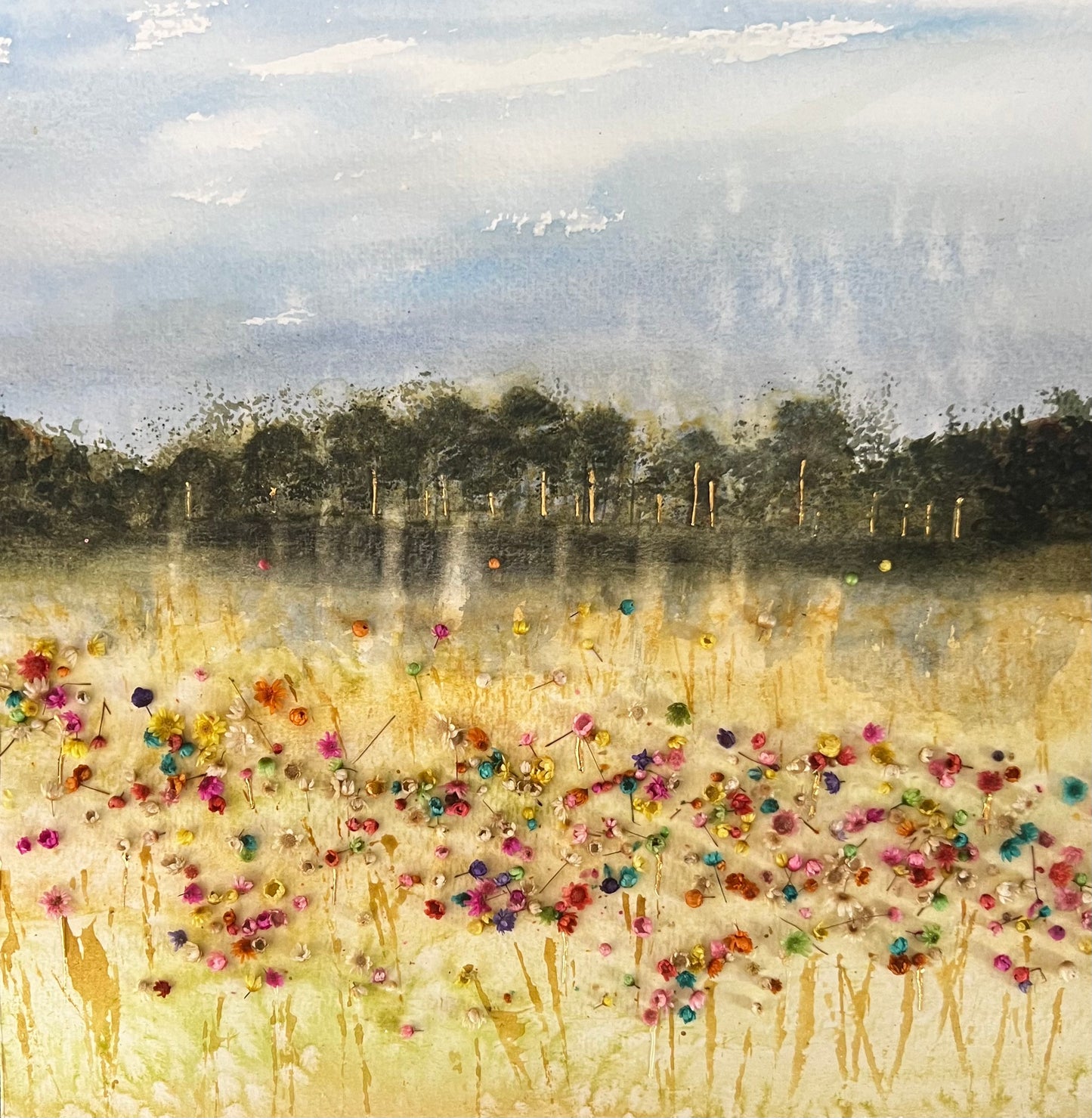 Kaleidoscope of Flowers (sold framed)