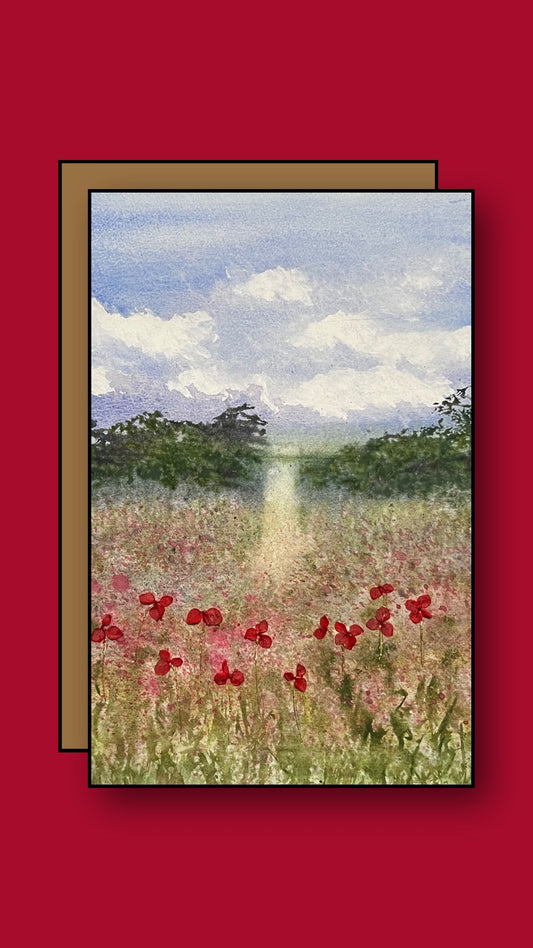 Fiery Blooms (sold framed)