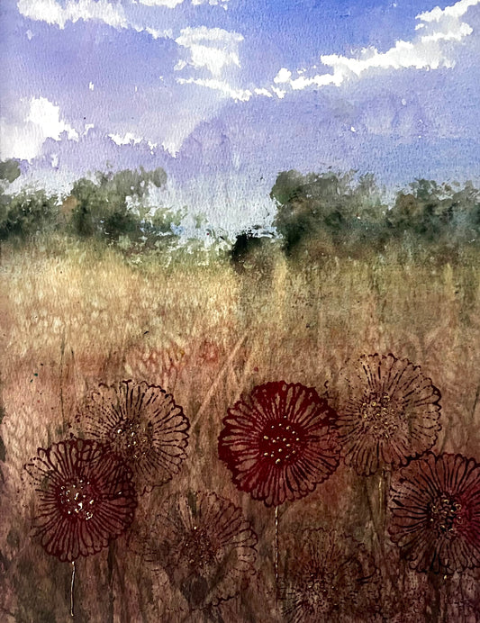 Golden Stamen (sold framed)