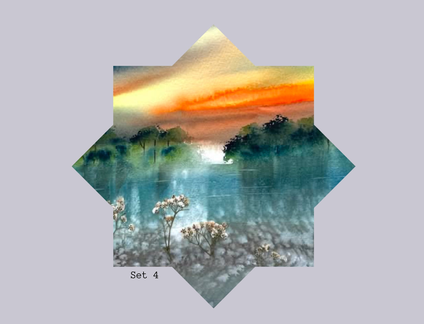 Coasters (set 4) 4" square