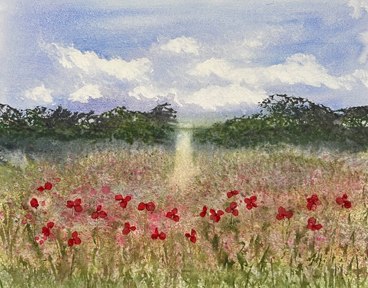 Fiery Blooms (sold framed)