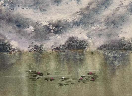 Lily Pond (sold framed)